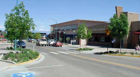 Picture of traffic-calming curb extensions