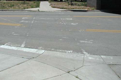 Poorly maintained crosswalk