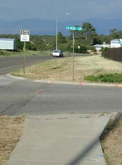 Steep sidewalk