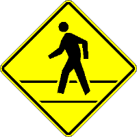 Pedestrian crossing sign